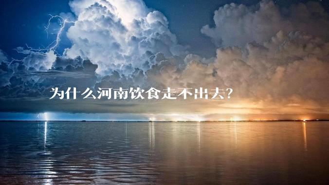 为什么河南饮食走不出去？